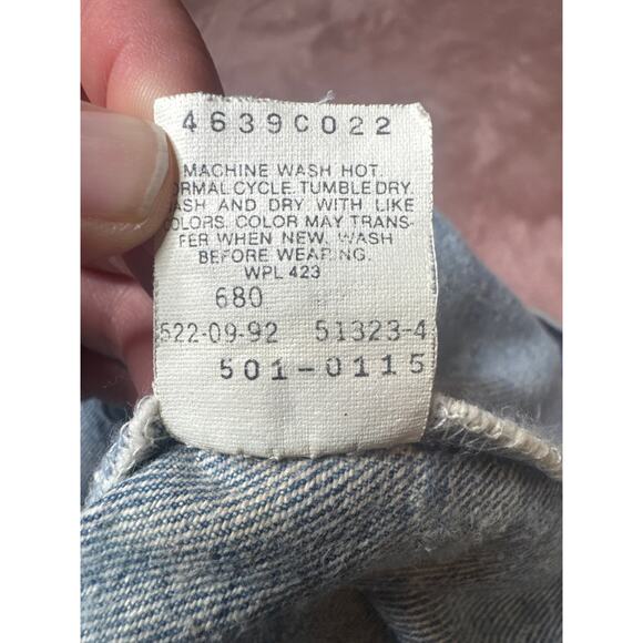 Vintage 1992 Levi’s 501 USA Made Jeans 30x30 Distressed Workwear Fade - Picture 11 of 11